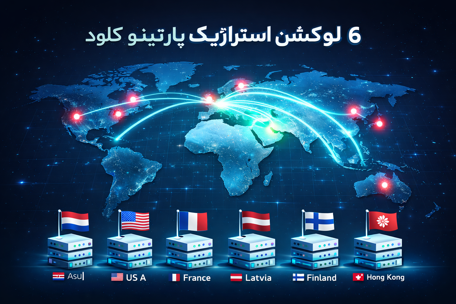 6 لوکیشن سرور ابری پارتینو کلود
